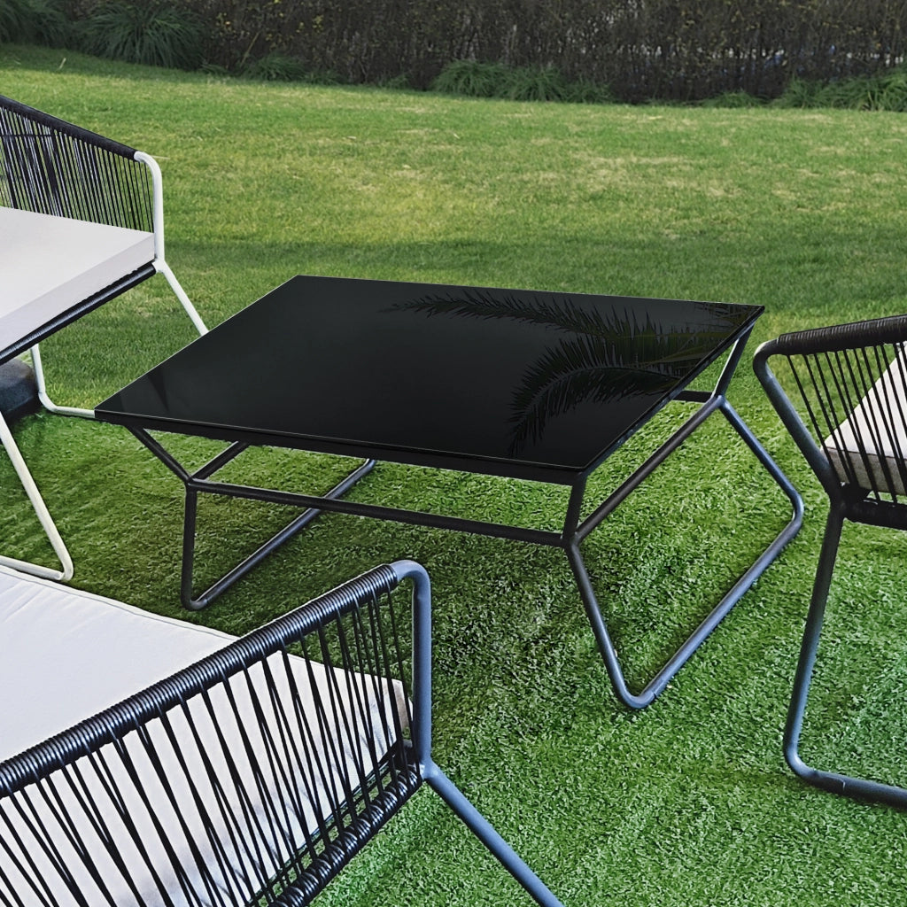 Piano Rettangolare in Vetro Glasgow 1000 x 620 mm per Tavoli 'Fai da te' Protezione Pavimento Stufa - Nero [neu.haus]