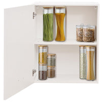 Pensile da Cucina Armadio Sospeso da Parete con Anta Singola Colore Bianco