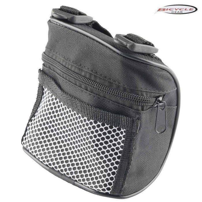 Borsa Da Sella Per Bicicletta Sacca Porta Oggetti 14x8x21cm Saddle Bag Nero