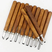 Set di 12 gomiti - Strumenti per lavorazione del legno in legno e acciaio inossidabile
