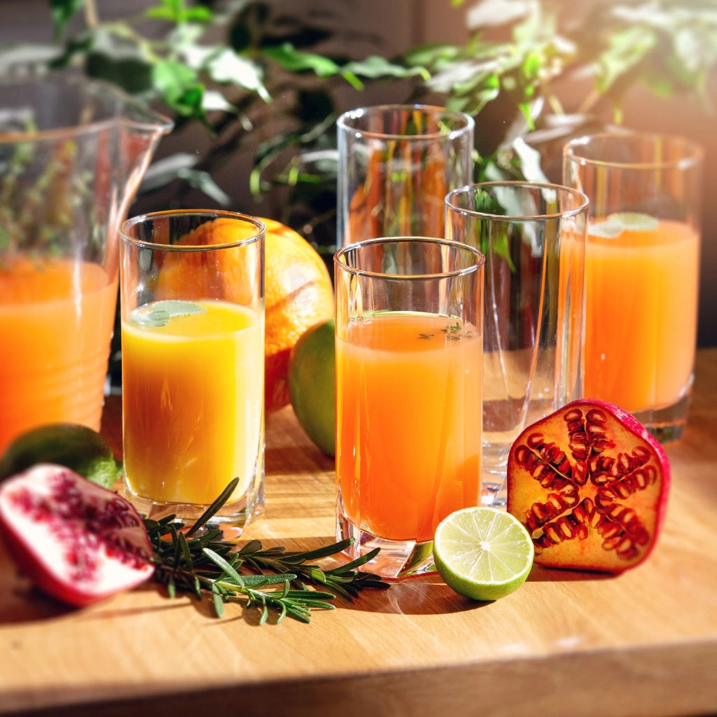 Bicchieri KADAX per bevande e succhi di frutta, set da 6 bicchieri alti, 380 ml