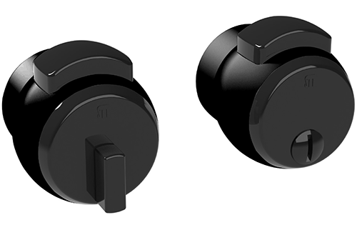 Pomolo premi/apri meroni n12 verniciato nero libero/occupato c/chiave