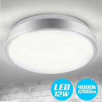 Plafoniera LED Rotonda 12W Luce Bianca 4000K Naturale Lampada Soffitto 29,5cm