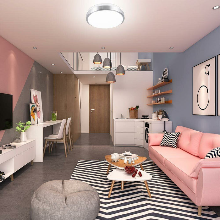 Plafoniera LED Rotonda 12W Luce Bianca 4000K Naturale Lampada Soffitto 29,5cm