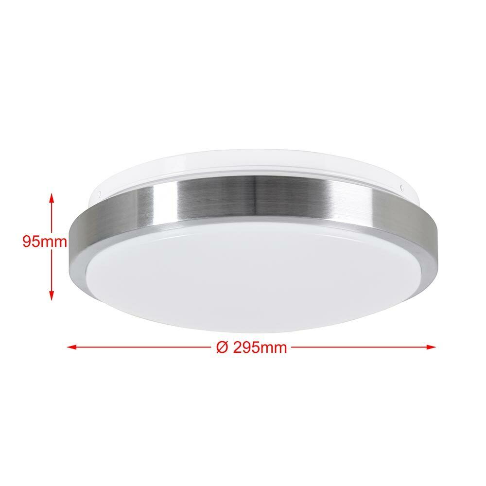 Plafoniera LED Rotonda 12W Luce Bianca 4000K Naturale Lampada Soffitto 29,5cm