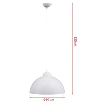 Set 2 Lampadari Sospensione Moderno Design Industriale Lampada Metallo Bianc Oro