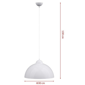 Set 2 Lampadari Sospensione Moderno Design Industriale Lampada Metallo Bianc Oro