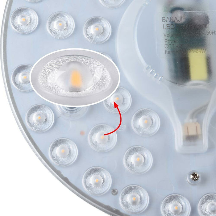 Circolina LED Disco Calamita Sotituzione Neon Plafoniera Luce Bianca 24W 2160LM