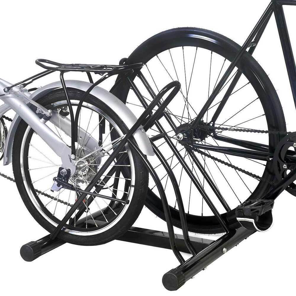 Rastrelliera Porta Bici 2 Posti Multipla Cavalletto Parcheggi Biciclette Acciaio