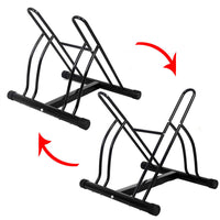 Rastrelliera Porta Bici 2 Posti Multipla Cavalletto Parcheggi Biciclette Acciaio