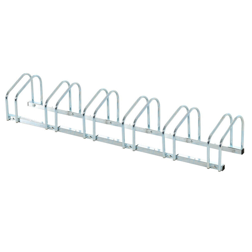 Parcheggio Porta Bici 6 Posti Stand Cavalletto Rastrelliera Bicicletta Acciaio