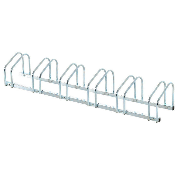 Parcheggio Porta Bici 6 Posti Stand Cavalletto Rastrelliera Bicicletta Acciaio