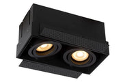 Lucide Trimless faretto incasso rettangolare 2xGU10 nero