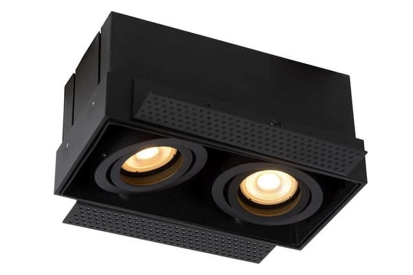 Lucide Trimless faretto incasso rettangolare 2xGU10 nero