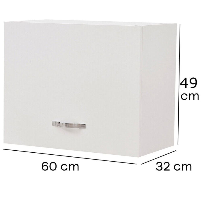 Pensile da Cucina Ribaltabile Muro Armadio Sospeso Parete Colore Bianco
