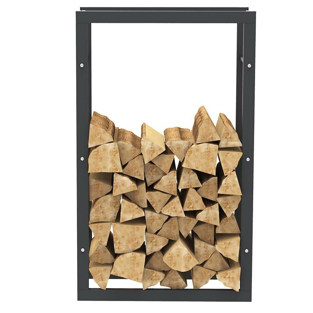 Portalegna Supporto Metallo Porta Legna Interno Legnaia Camino Stufa 100x60x25cm