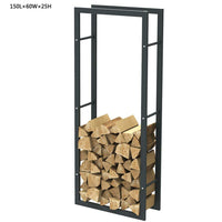 Portalegna Supporto Metallo Porta Legna Interno Legnaia Camino Stufa 150x60x25cm