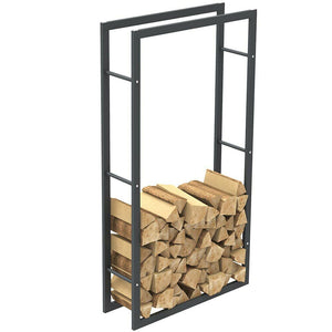 Portalegna Supporto Metallo Porta Legna Interno Legnaia Camino Stufa 150x80x25cm