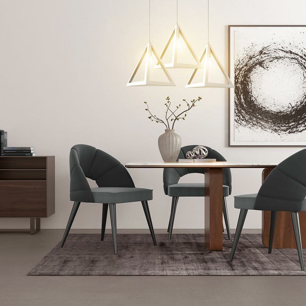 Lampadario Lampada Sospensione Piramide 30cm Design Moderno Paralume Bianco