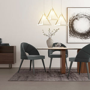 Lampadario Lampada Sospensione Piramide 30cm Design Moderno Paralume Bianco