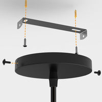 Lampadario Lampada Sospensione Piramide 30cm Design Moderno Paralume Nero