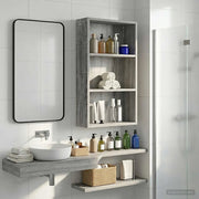 Armadio da bagno a muro Sonoma grigia 40 x 14 x 70 cm