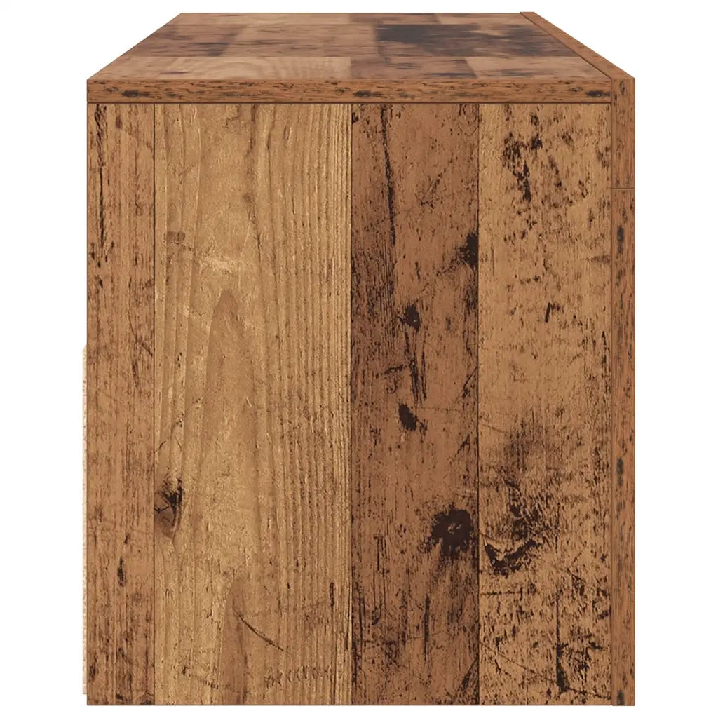 Mobile Porta TV con LED Legno Antico 120x35x40 cm Multistrato 856319