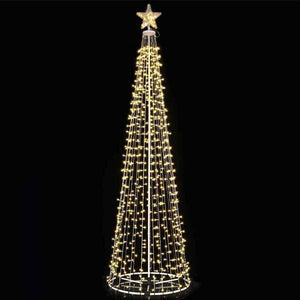 Albero Natale Luminoso Colore Bianco Caldo 753 LED 280cm Decorazione per Esterno
