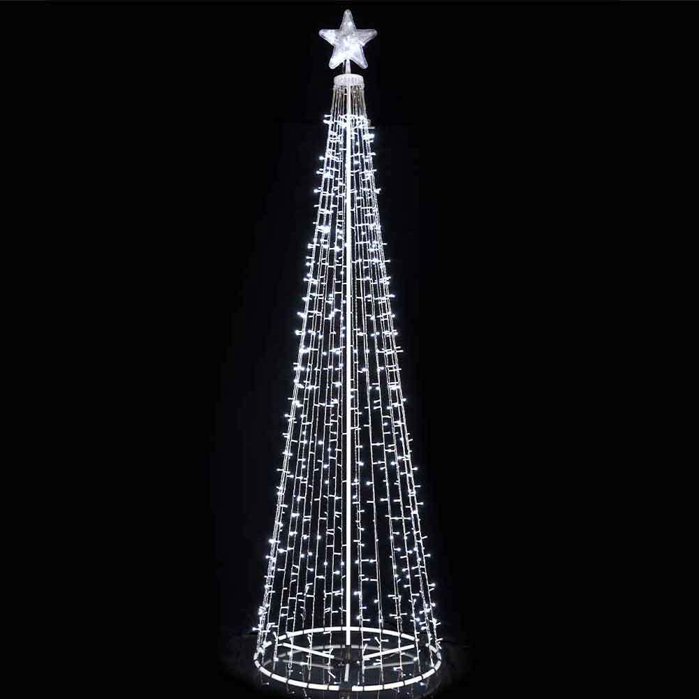 Albero Natale Luminoso Colore Bianco Freddo 753 LED 280cm Decorazione per Estern