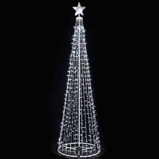 Albero Natale Luminoso Colore Bianco Freddo 753 LED 280cm Decorazione per Estern