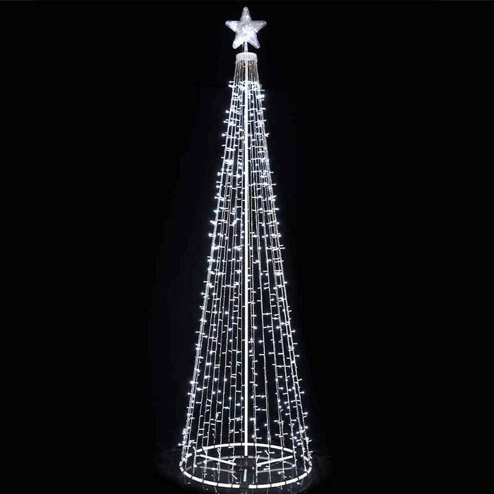 Albero Natale Luminoso Colore Bianco Freddo 753 LED 280cm Decorazione per Estern