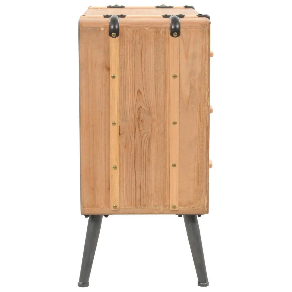 Cassettiera in Legno Massello di Abete 91x35x73 cm 245774
