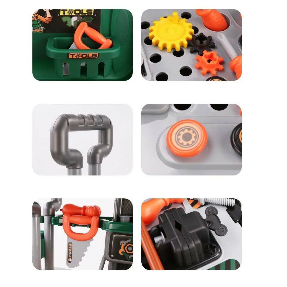 Banco Attrezzi Giocattolo Bambini Richiudibile Trolley Valigetta 25 Accessori