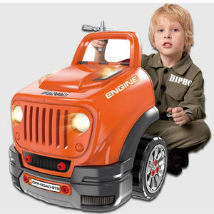 Macchina Elettrica da Costruire Giocattolo Bambini Luci Suoni Accessori Arancio