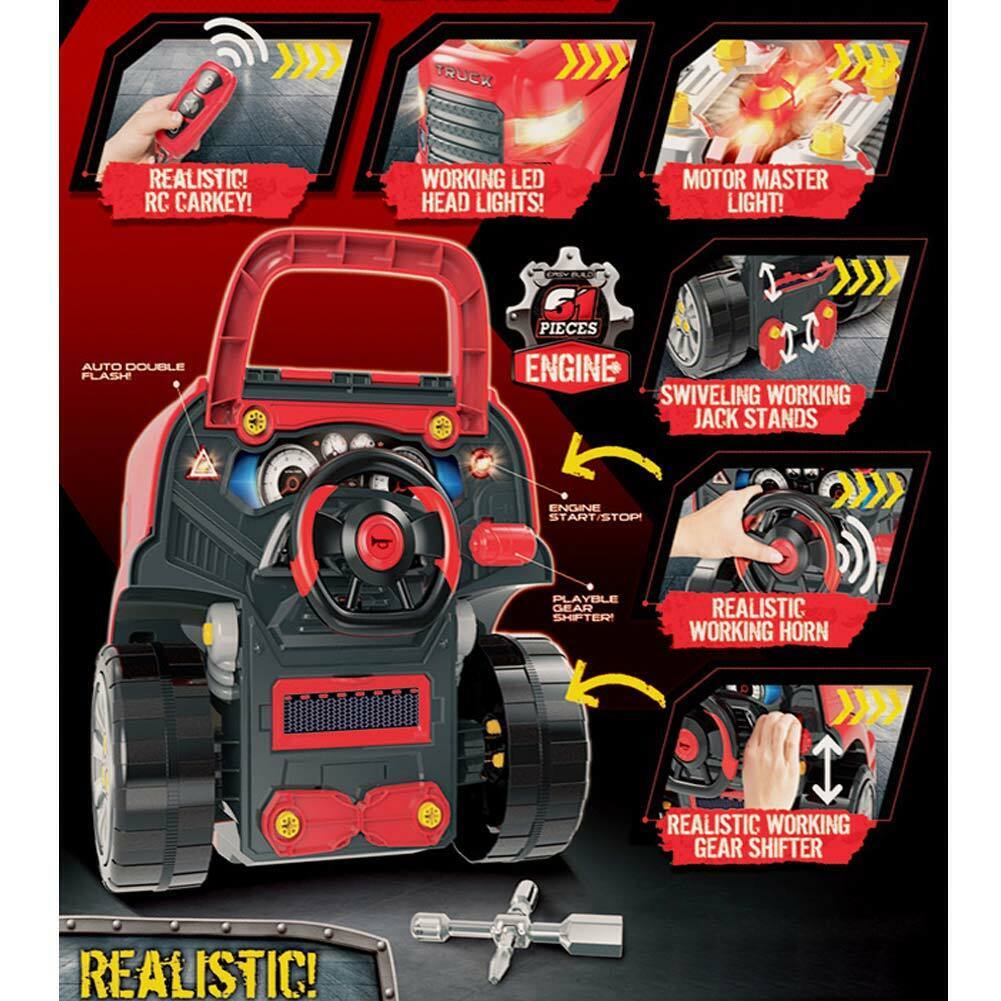 Macchina Elettrica da Costruire Giocattolo Bambini Luci Suoni Accessori Rosso