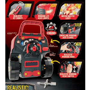 Macchina Elettrica da Costruire Giocattolo Bambini Luci Suoni Accessori Rosso