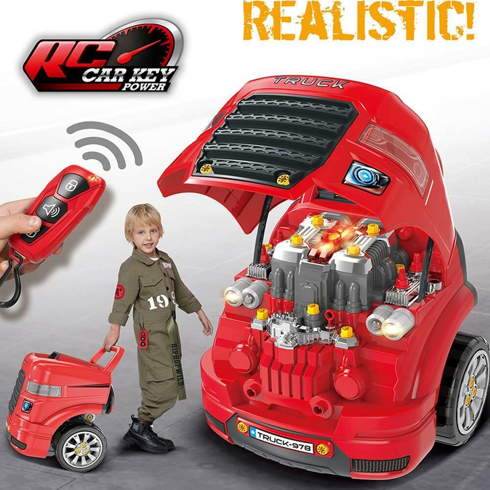 Macchina Elettrica da Costruire Giocattolo Bambini Luci Suoni Accessori Rosso