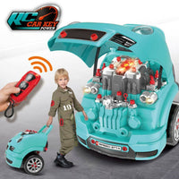 Macchina Elettrica da Costruire Giocattolo Bambini Luci Suoni Accessori Azzurro