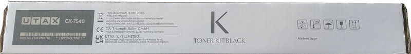 ORIGINAL Utax toner nero CK-7540 1T0C2N0UT0 ~40000 Seiten