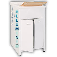 Mobile Lavatoio da Esterno in Polipropilene e Alluminio 50x50x83 cm Bianco