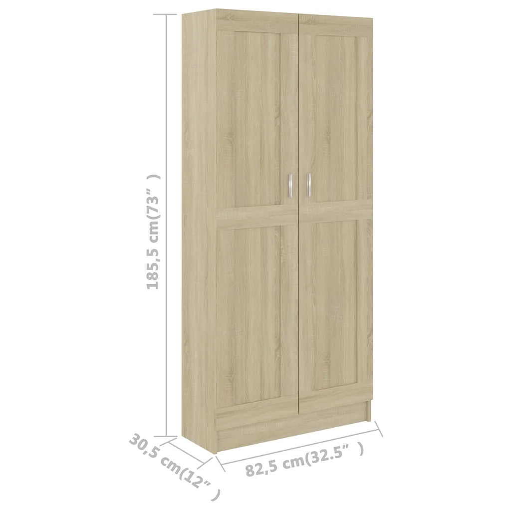 Libreria Rovere Sonoma 82,5x30,5x185,5 cm in Legno Multistrato 802735