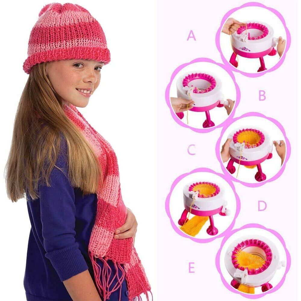 Maglieria Magica con Telaio e 2 Gomitoli Lana e Accessori Giocattolo Bambina