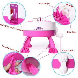 Maglieria Magica con Telaio e 2 Gomitoli Lana e Accessori Giocattolo Bambina