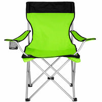 2x Sedie Pieghevoli Da Campeggio Con Borsa Camping Sedia Spiaggia Esterno Verde
