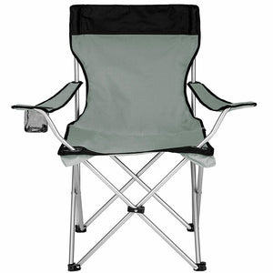 2x Sedie Pieghevoli Da Campeggio Con Borsa Camping Sedia Spiaggia Esterno Grigio