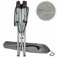 2x Sedie Pieghevoli Da Campeggio Con Borsa Camping Sedia Spiaggia Esterno Grigio