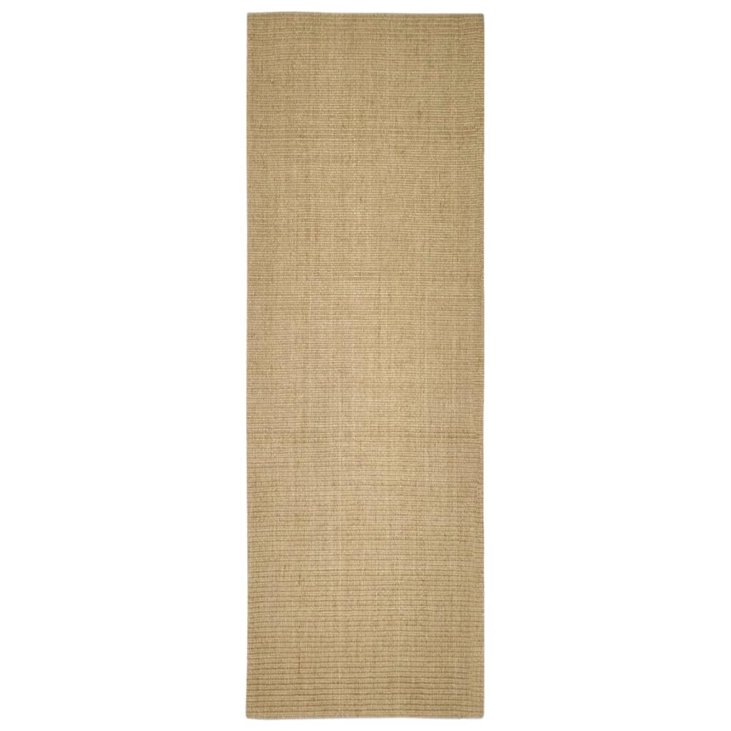Tappetino tiragraffi in sisal per gatti 100 x 300 cm Marrone chiaro 02_0045539