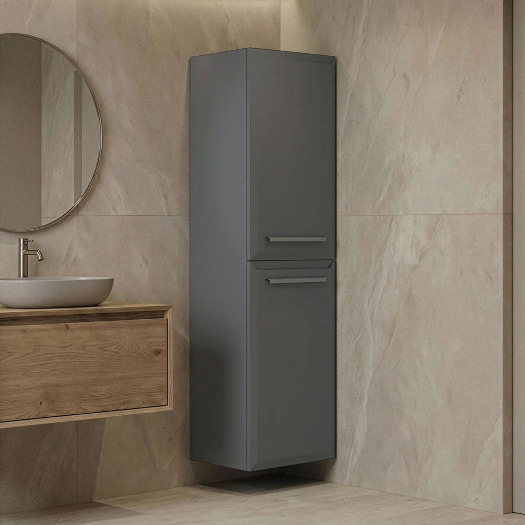 Mobile da bagno "Nuvola 40 v3" - 40 x 32 x 138 cm - Grigio