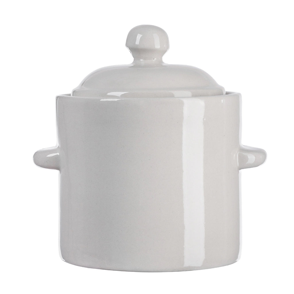 Vaso KADAX a forma di barile per sottaceti con collarino, 1,8 l, in gres per cavoli e cetrioli