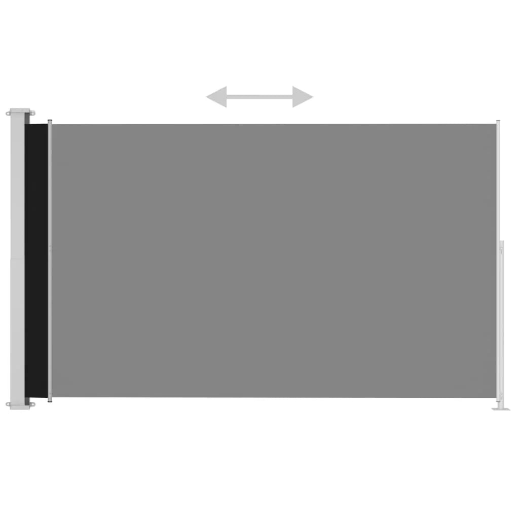 Tenda da sole laterale retrattile/schermo privacy per patio giardino terrazza balcone 180 x 300 cm nero 02_0007331